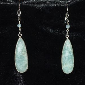 Green Chalcedony Dangle Earrings