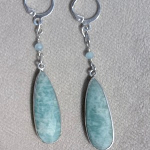 Green Chalcedony with Accents Dangle Earrings