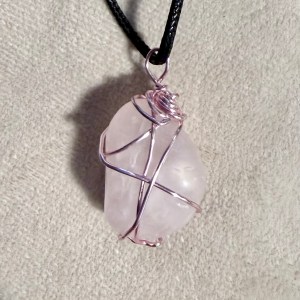 Pink Quartz Pendant Necklace