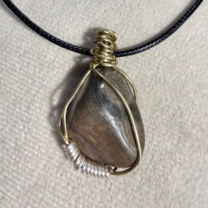 Wire-Wrapped Jasper Stone Pendant Necklace