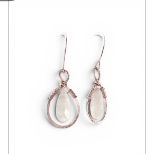 Stunning Moonstone & Rose Gold Earrings