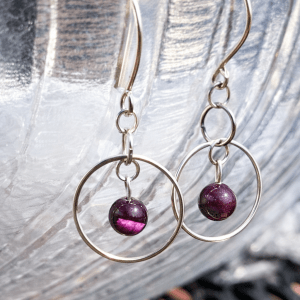 Red Chalcedony Sterling Silver Drop Earrings