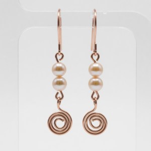Champagne Pearl Copper Spirals